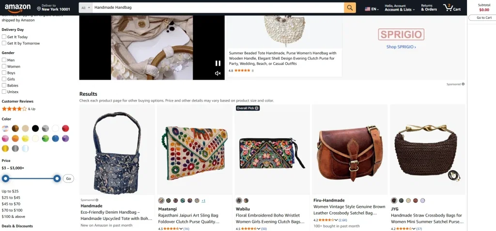 How to Sell on Amazon in 2026: The Complete Revolutionary Guide to Building Your Empire 14 Amazon handmade search results page