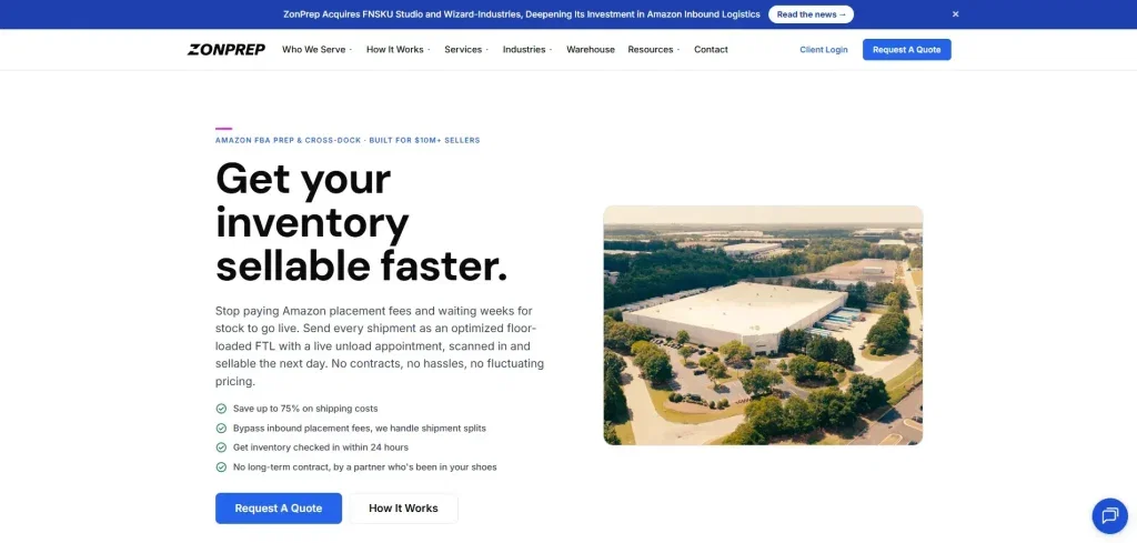 Zonprep homepage
