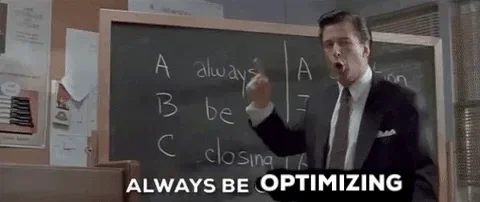 How Can Monitoring Sales Velocity Help Me Create Better Amazon PPC Campaigns? 10 Always be optimizing gif