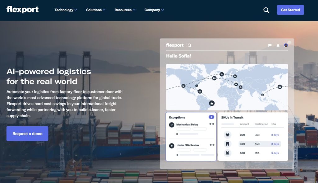 12 Best Shopify 3PL Fulfillment Companies in 2026 (Ranked) 7 Flexport website homepage