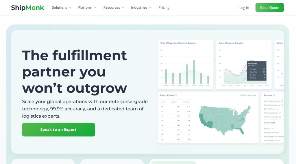 12 Best Shopify 3PL Fulfillment Companies in 2026 (Ranked) 9 Shipmonk website homepage