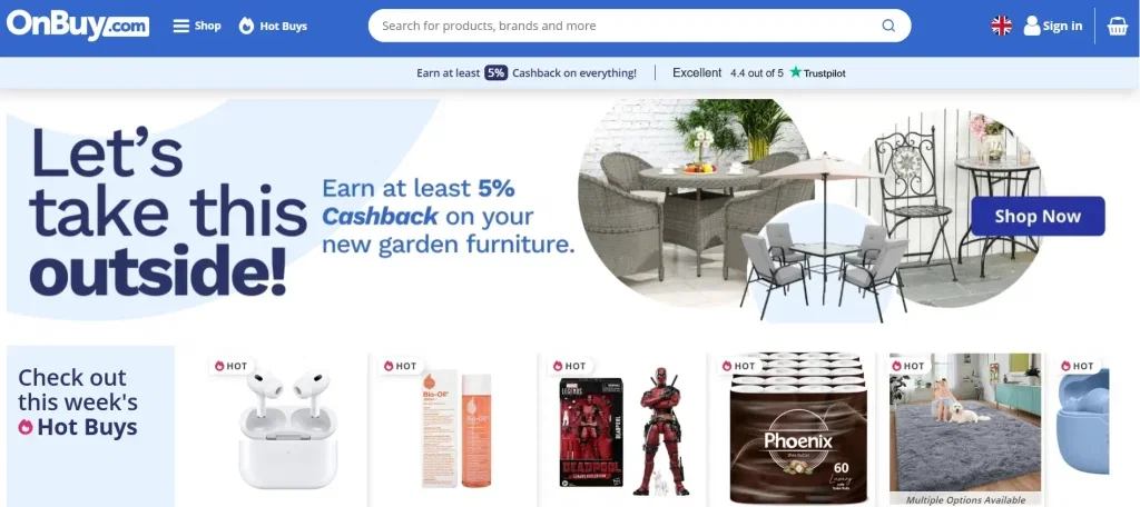 Top Amazon Competitors Worldwide in 2026: What Every Ecommerce Seller Needs to Know 15 Onbuy home page