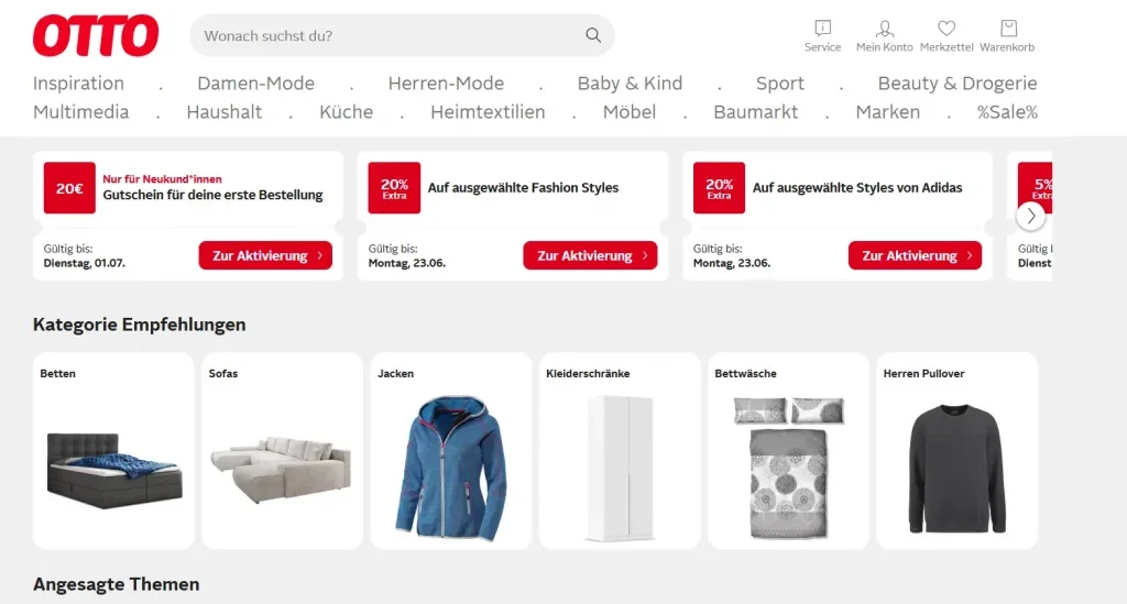 Top Amazon Competitors Worldwide in 2026: What Every Ecommerce Seller Needs to Know 19 Otto home page