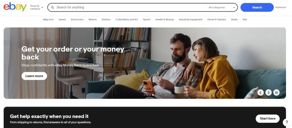Top Amazon Competitors Worldwide in 2026: What Every Ecommerce Seller Needs to Know 3 Ebay home page