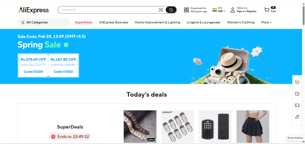 Top Amazon Competitors Worldwide in 2026: What Every Ecommerce Seller Needs to Know 6 Aliexpress home page