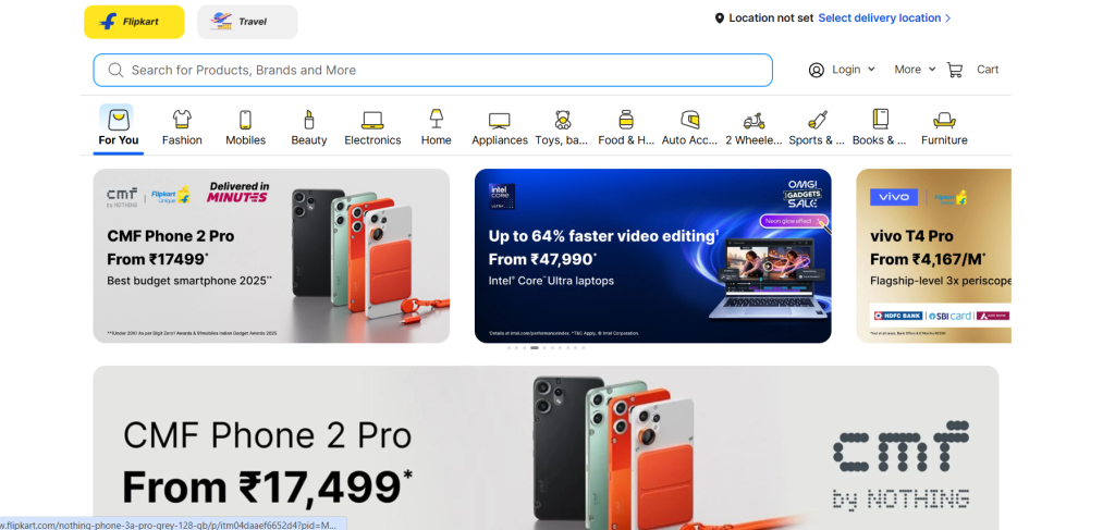 Top Amazon Competitors Worldwide in 2026: What Every Ecommerce Seller Needs to Know 11 Flipkart home page