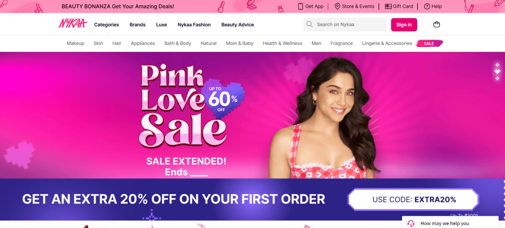 Top Amazon Competitors Worldwide in 2026: What Every Ecommerce Seller Needs to Know 13 Nykaa home page
