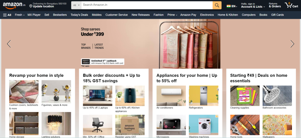 Top Amazon Competitors Worldwide in 2026: What Every Ecommerce Seller Needs to Know 14 Amazon home page