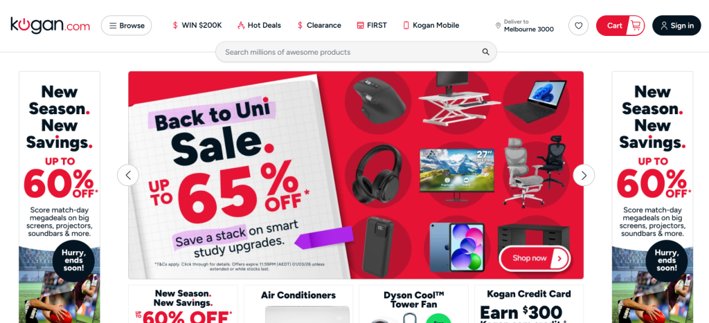 Top Amazon Competitors Worldwide in 2026: What Every Ecommerce Seller Needs to Know 23 Kogan home page