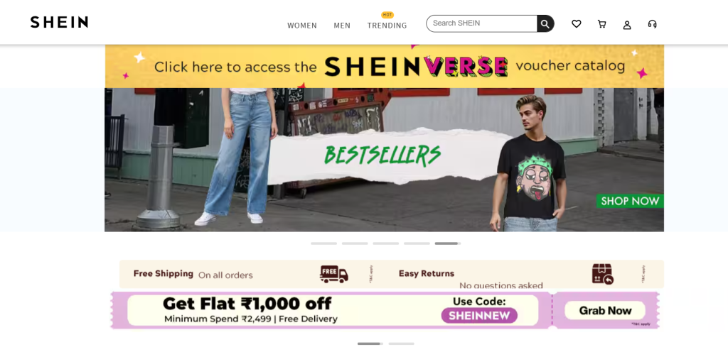 Top Amazon Competitors Worldwide in 2026: What Every Ecommerce Seller Needs to Know 25 Shein home page