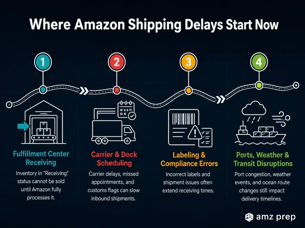 Amazon Shipping Delays in 2026: A Seller's Guide to Protecting Your Metrics 3 Common causes of amazon shipping delays