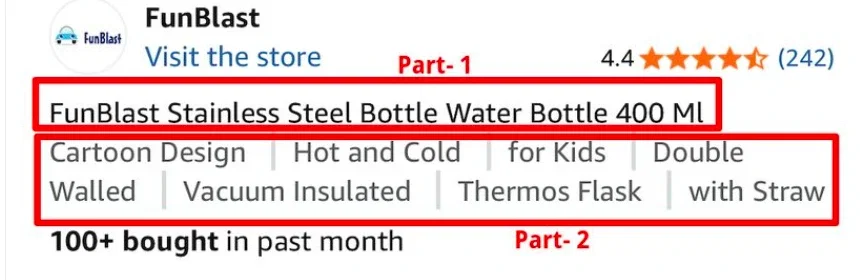 Amazon Updates for Seller - May and June 2025 5 Amazon product listing with two-part title structure test