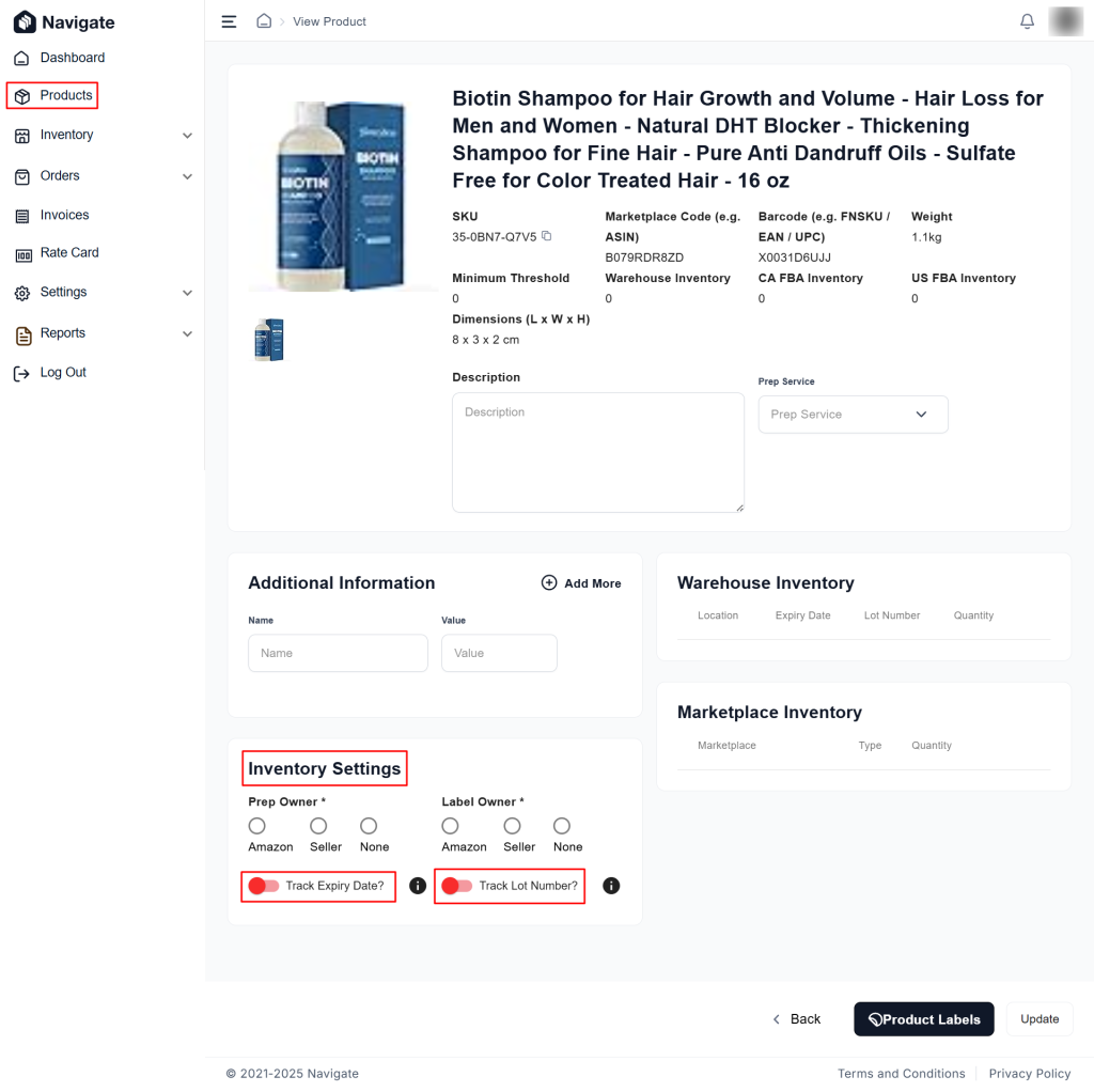 AMZ Prep Navigate – Winter ’25 Platform Release : Major Enhancements, New Features & System Upgrades 8 Infographics of navigate inventory settings