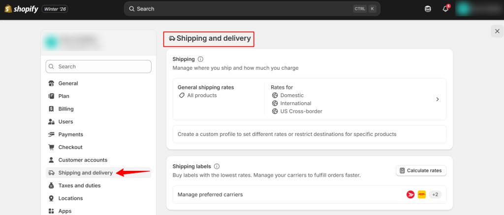 The Complete Guide to Adding Shipping Carriers in Shopify 4 Shipping and delivery in shopify