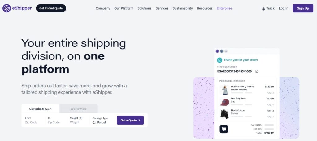 Best ShipStation Alternatives in 2026: 10 Tools Compared 8 Eshipper shipping platform dashboard