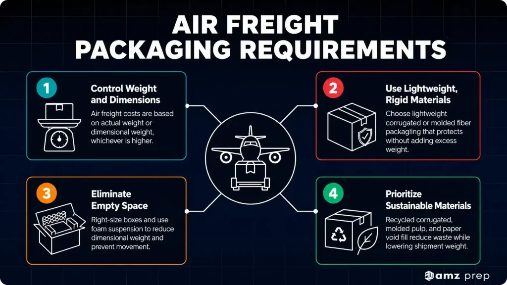 Freight Packaging: Materials, Methods, and Mode-Specific Requirements 4 Air freight packaging guide covering weight, materials, and sustainability