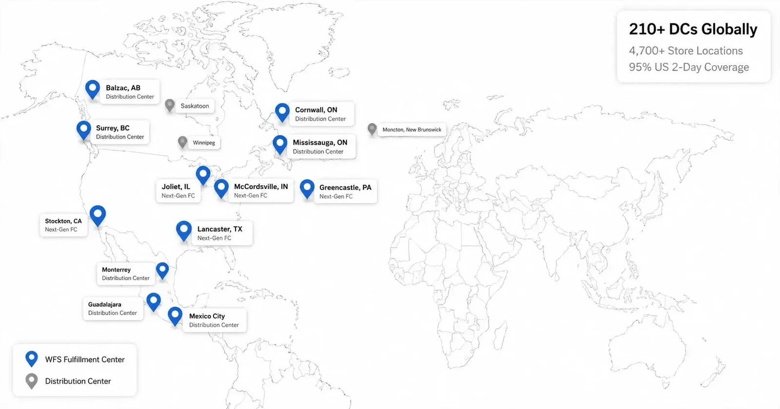Walmart store-based fulfillment network showing 4700 plus locations shipping online orders across the united states 2026