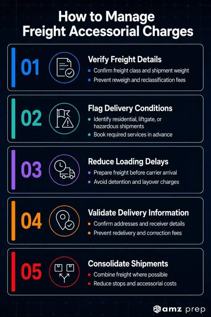 Freight Accessorial Charges: Common Types and How to Reduce Them 4 How to manage freight accessorial charges