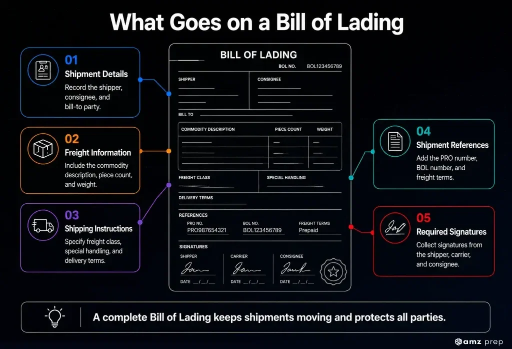 Bill of Lading Meaning, Types & Key Fields Explained 4 What goes on a bill of lading