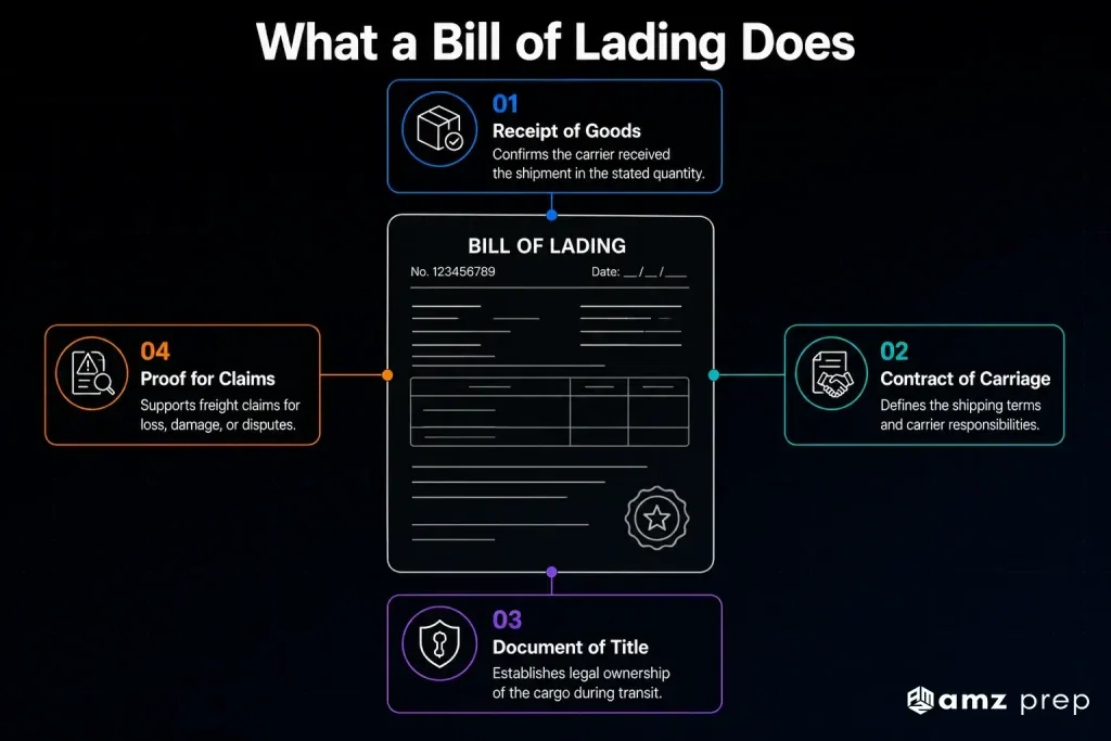 Bill of Lading Meaning, Types & Key Fields Explained 3 Key functions of a bill of lading.