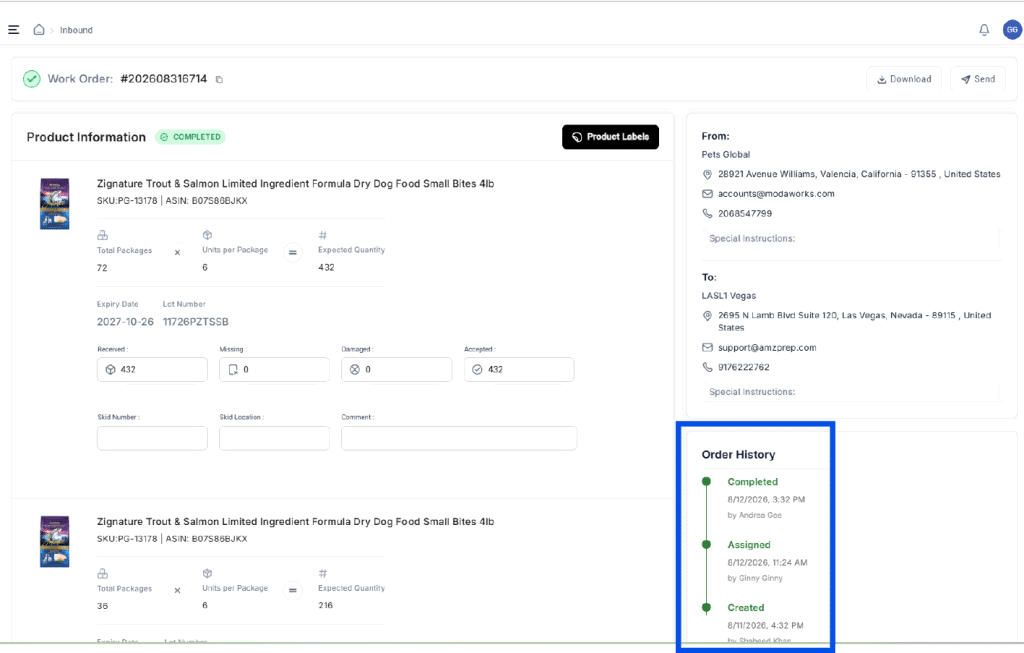 Navigate August 2026: Latest Product Updates 3 Enhanced order history