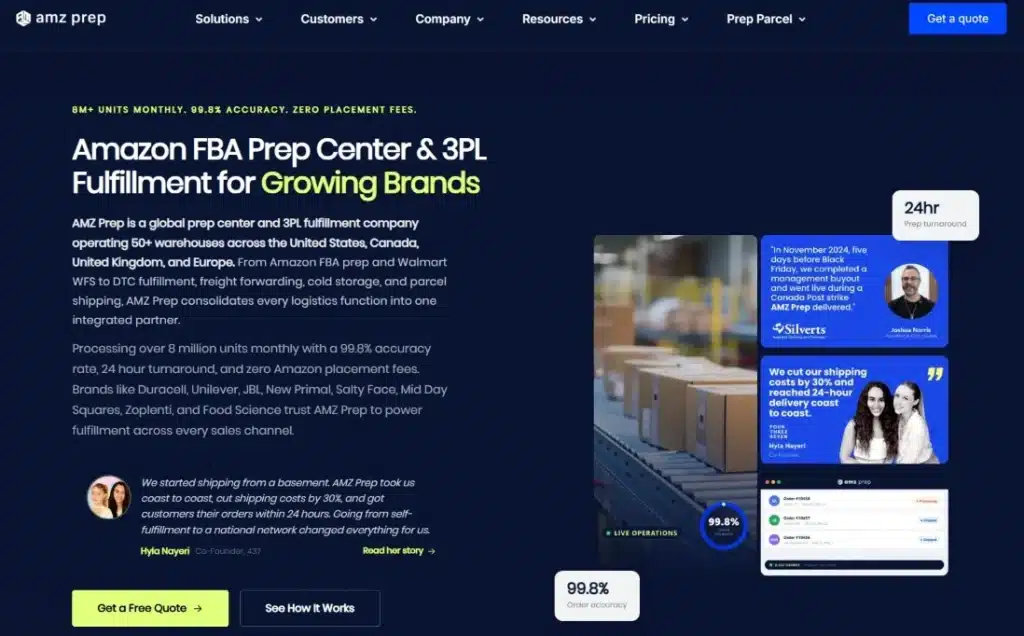 Middle Mile for Enterprise Businesses: 8 US Providers to Consider in 2026 3 Amz prep homepage