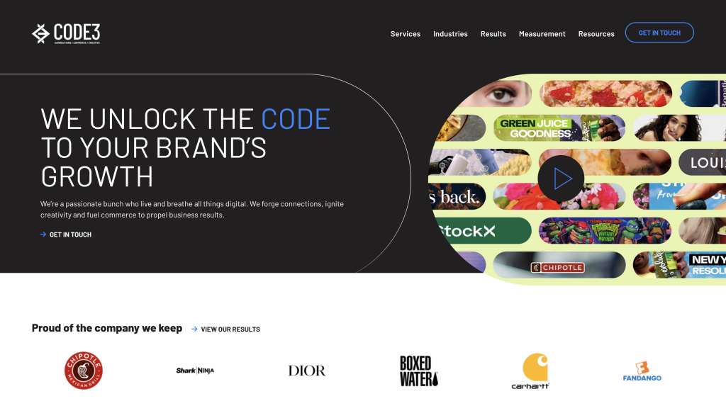 Ecommerce Growth Agencies Compared: Finding the Right Partner for Your Brand 4 Code3 homepage