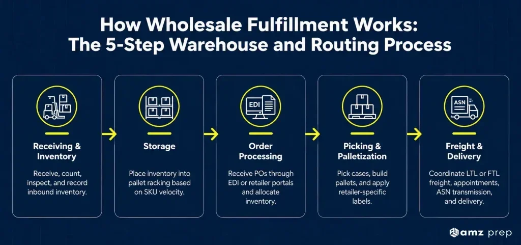 Wholesale Fulfillment Companies: A 2026 Guide to Wholesale Order Fulfillment, Distribution Services, and Choosing the Right Fulfillment Company 3 How wholesale fulfillment works