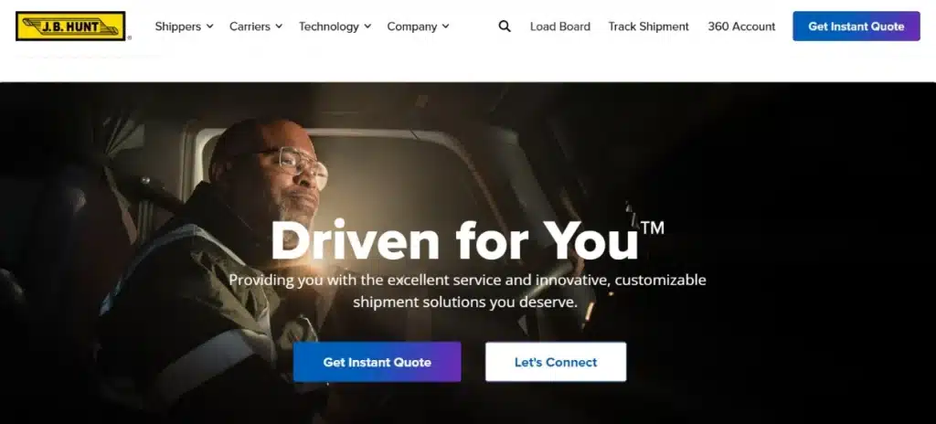 Middle Mile for Enterprise Businesses: 8 US Providers to Consider in 2026 5 J. B hunt homepage