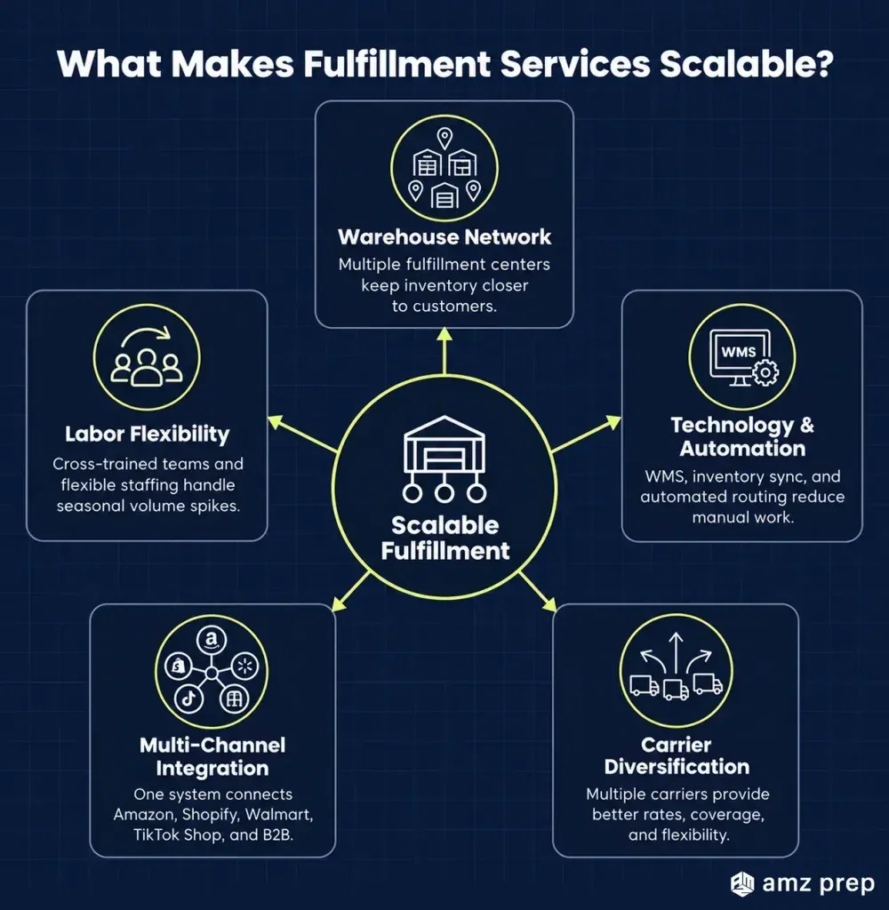 Scalable Fulfillment Services: The Complete Guide for High-Volume Ecommerce Brands 3 What makes fulfillment services scalable?