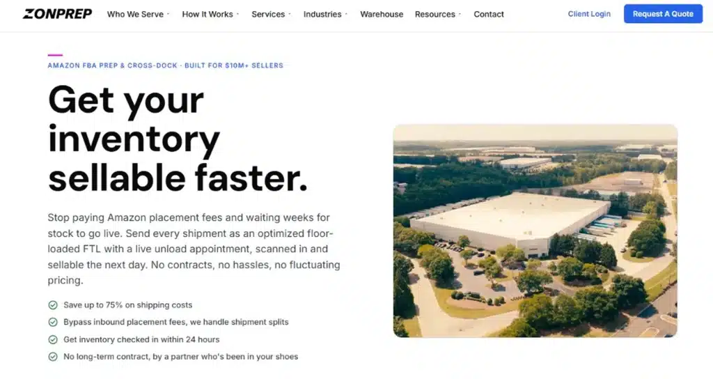 19 Best Middle Mile Logistics Companies for Ecommerce, Retail & Amazon FBA in 2026 5 Zonprep - for high-volume amazon sellers