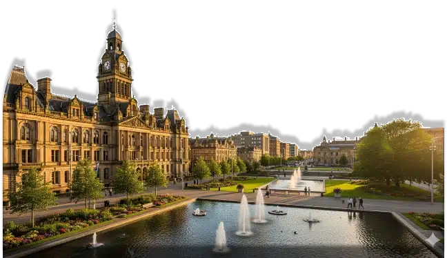 Bradford city skyline, served by amz prep's wallasey fulfillment center