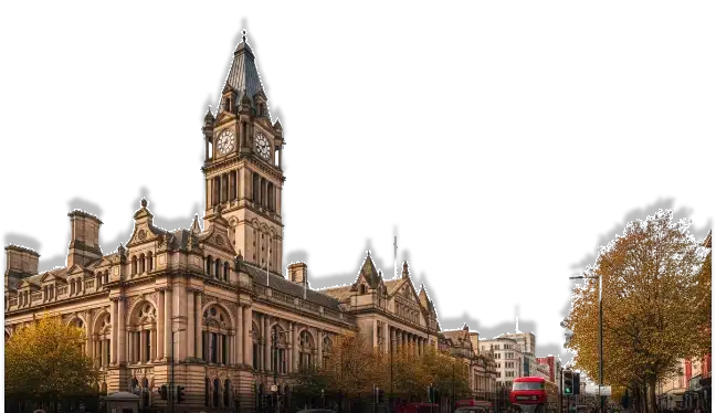 Leeds city skyline, served by amz prep from its wallasey fulfillment center