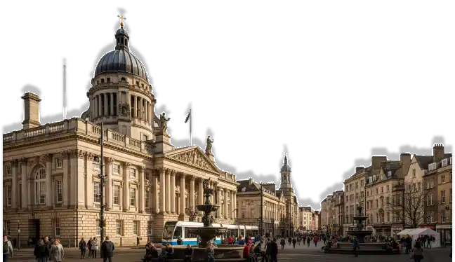 Nottingham city skyline, served by amz prep from its peterborough fulfillment center